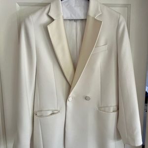 3.1 Phillip Lim Double-breasted satin-trimmed crepe blazer